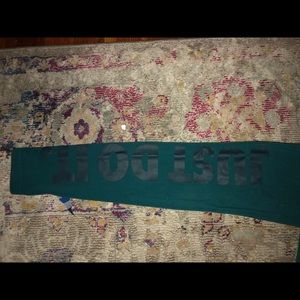 Nike teal JUST DO IT leggings